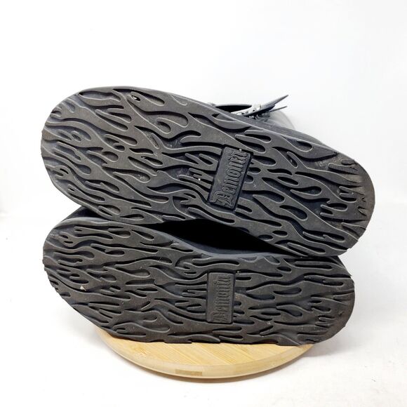 Demonia Platform Boots Womens 9 Black Swing Swing-230 Punk Hearts Straps Buckles - Picture 10 of 13